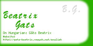 beatrix gats business card